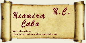 Miomira Cabo vizit kartica
